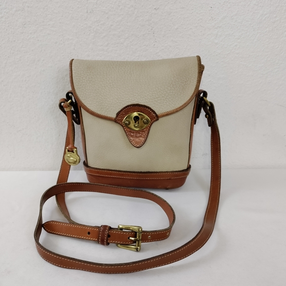 Dooney & Bourke Handbags - Vintage Dooney & Bourke Cream Calvary Spectator Crossbody Bag